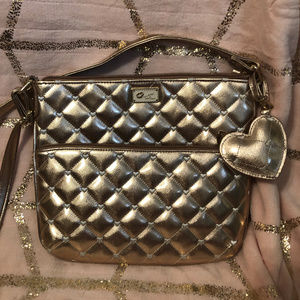 BETSEY JOHNSON ROSE GOLD CROSSBODY